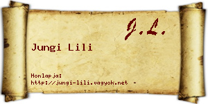 Jungi Lili névjegykártya